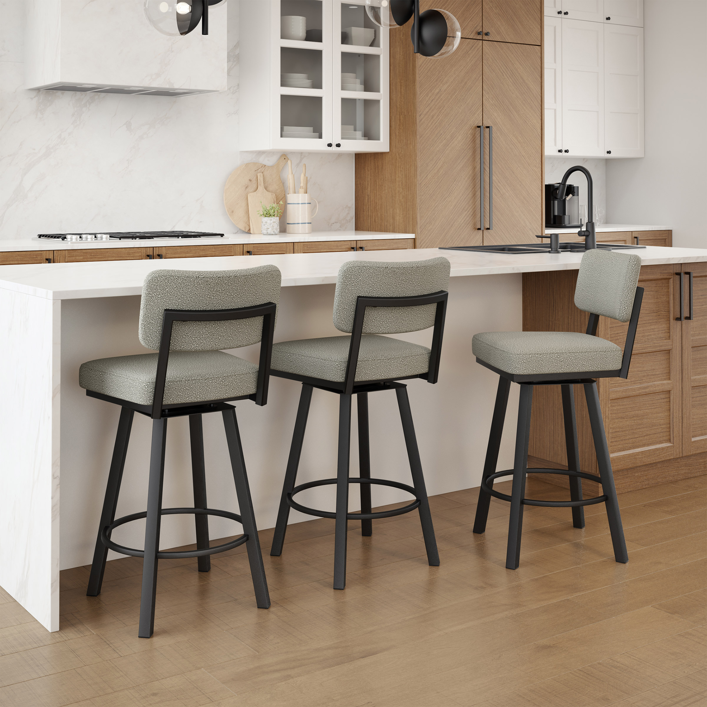Amisco Alek Swivel Counter Stool