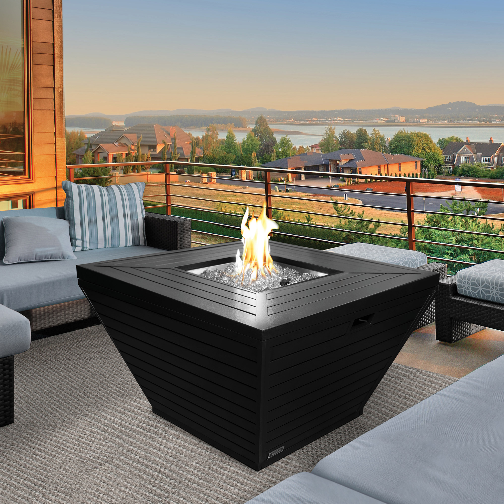 Sunbeam Contemporary Aluminum Fire Table