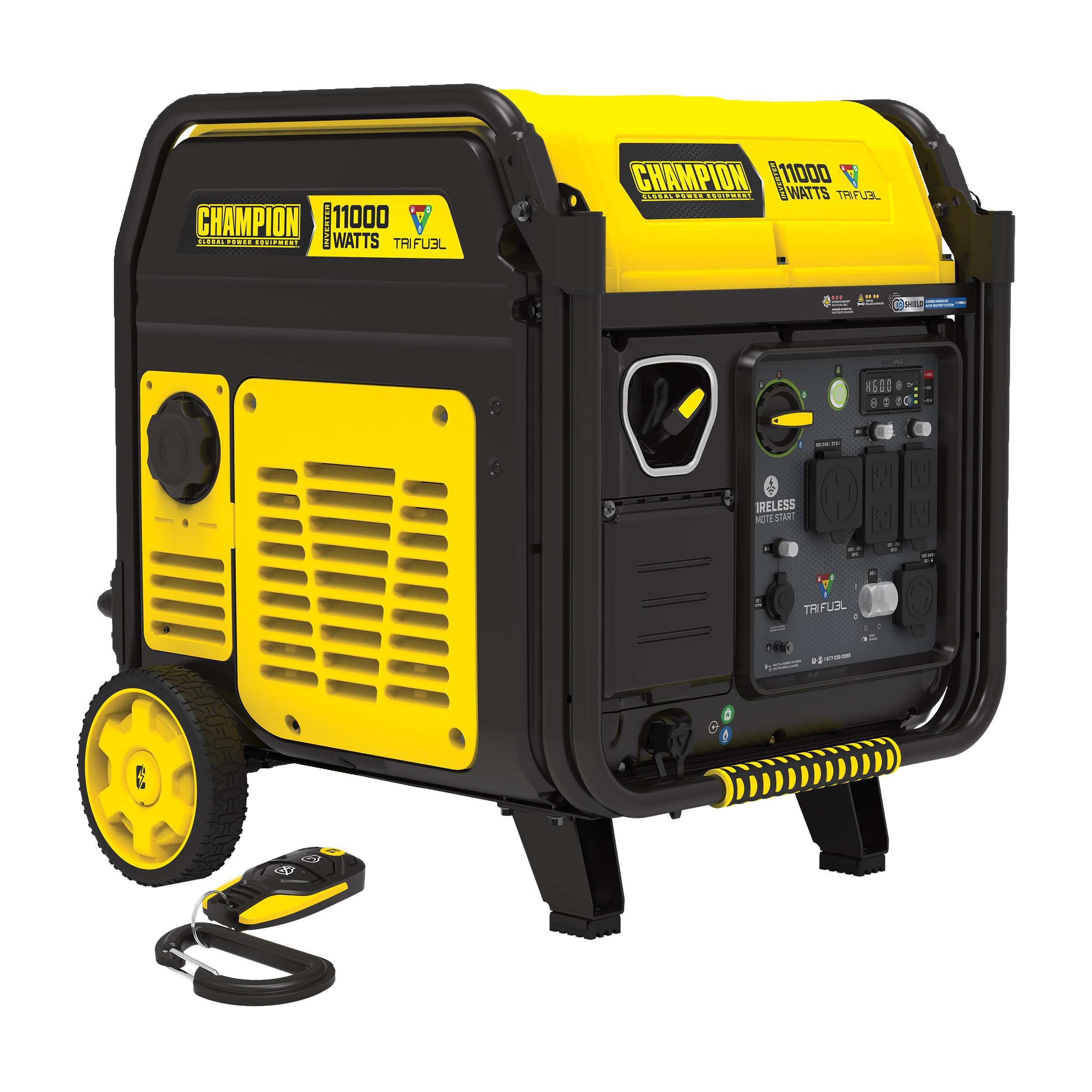 Champion 11000W Remote Start Tri-Fuel Portable Inverter Generator