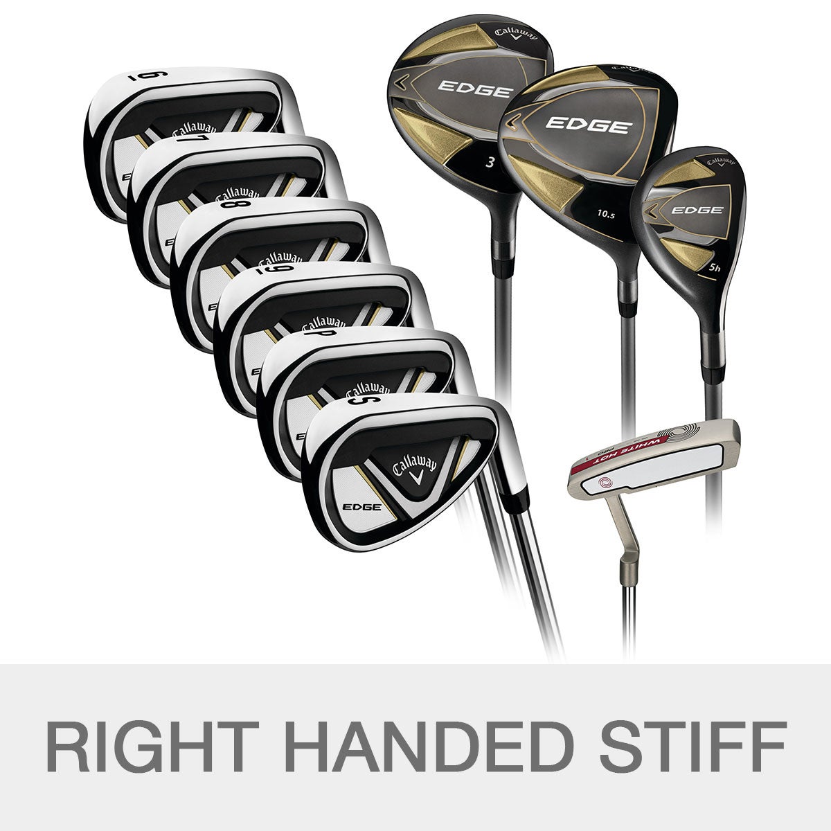 Callaway Edge 10-piece Golf Club Set, Right Handed - Stiff Flex