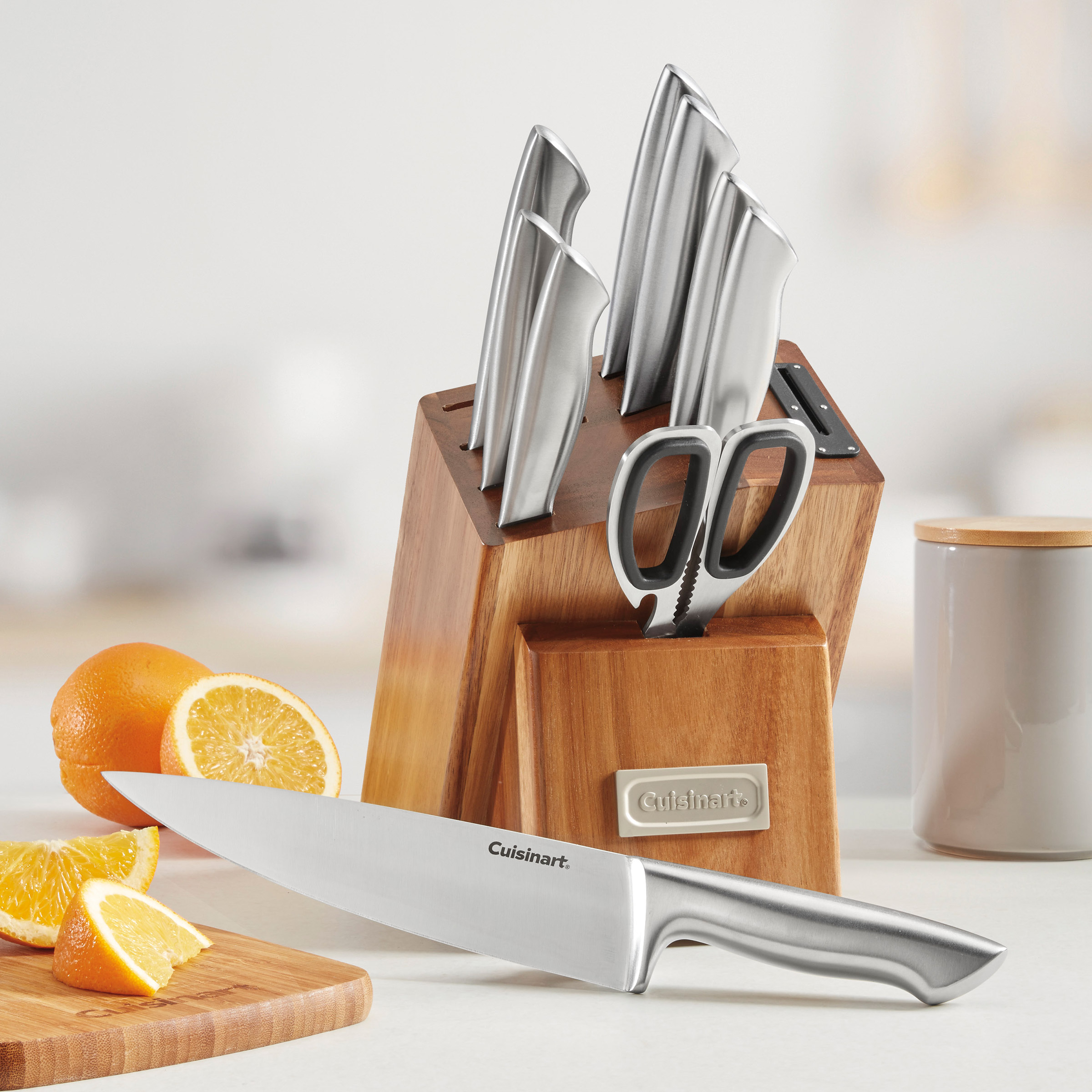 Cuisinart German Steel 10-piece Knife Block Set with Built-in Sharpener