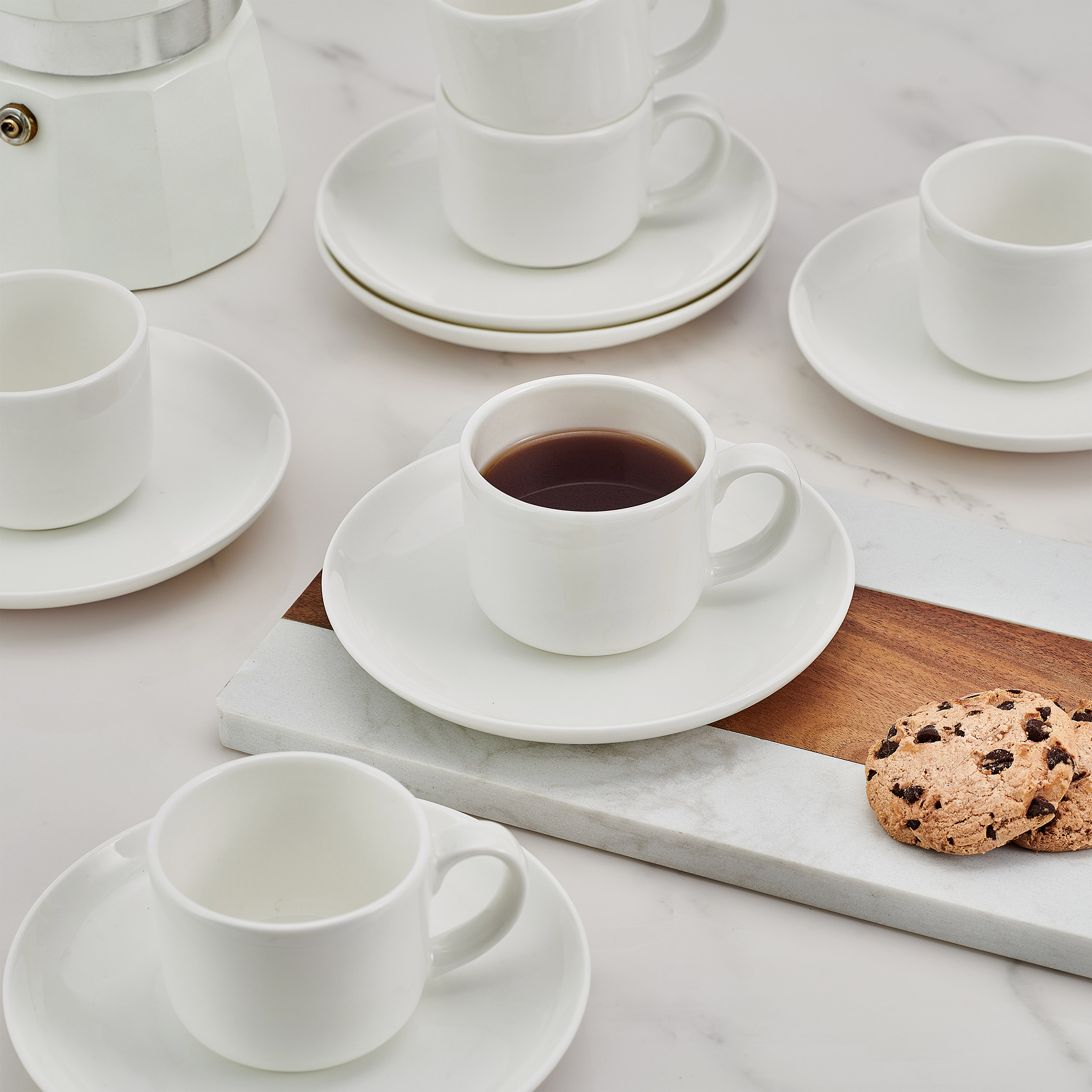 Mikasa Set of 6 Espresso Cups & Saucers | Costco
