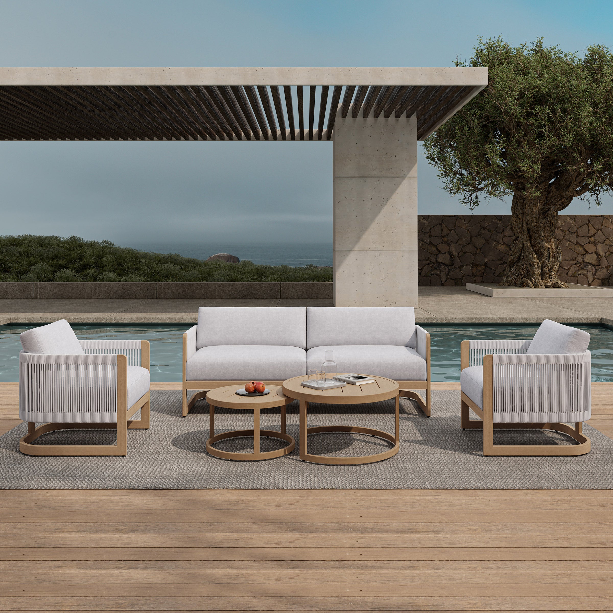 ヴィオテラス 5点セット OTTA Outdoor Venice 5-piece Outdoor Patio Seating Set | Costco