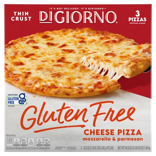 DIGIORNO GLUTEN FREE THIN CRUST PIZZA 3 COUNT BOX