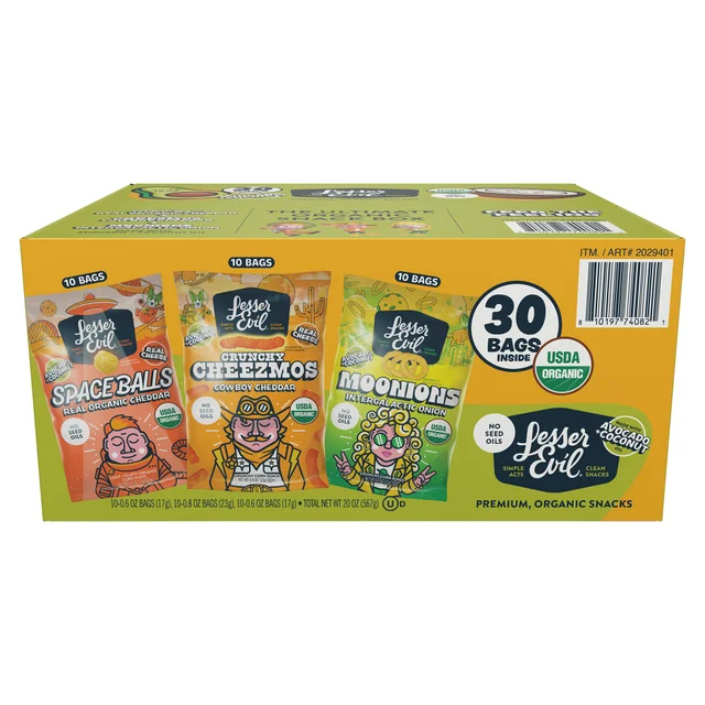 Lesser Evil Organic Snack Variety Pack, 20 oz