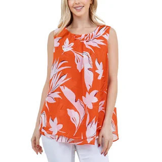 CRISTINA B WOMEN'S SLEEVELESS BLOUSE