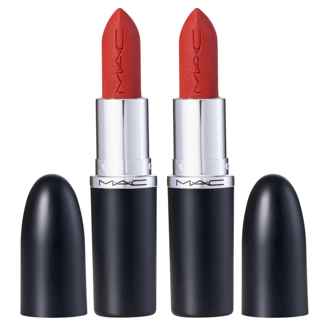 MAC MACximal Silky Matte Lipstick, 602 Chili, 0.12 oz, 2-pack