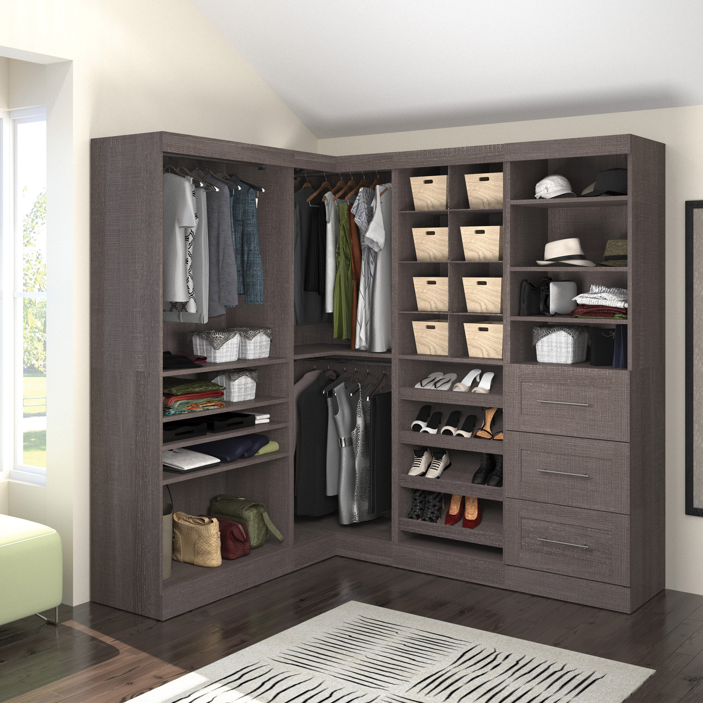 Bestar Boutique Corner Closet
