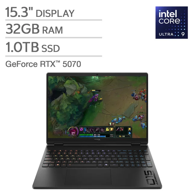 HP HyperX OMEN 15.3" Gaming Laptop - Intel Core Ultra 9 275HX - GeForce RTX 5070 - 2.5K (2560 x 1600) 180Hz - 32GB RAM - 1TB SSD - Windows 11 Home