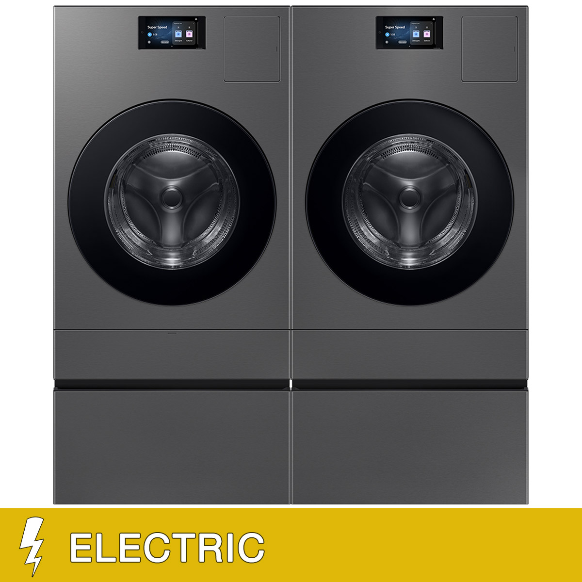 Samsung 5.3 cu. ft. Bespoke AI Laundry Ventless and Vented Combo All-in-One Pair with Pedestals