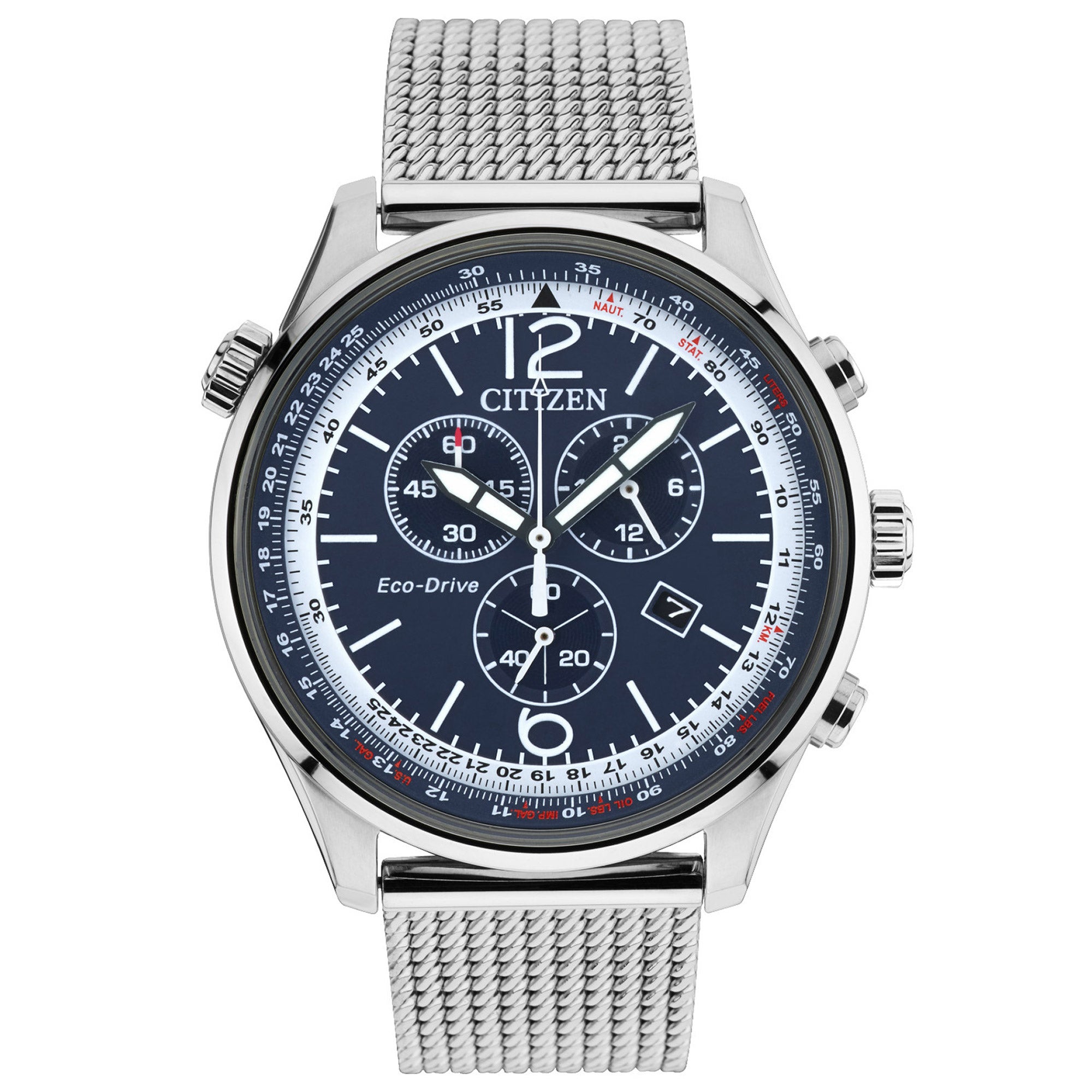 Citizen Eco-Drive Sport Luxury Stainless Steel Chronograph Men's