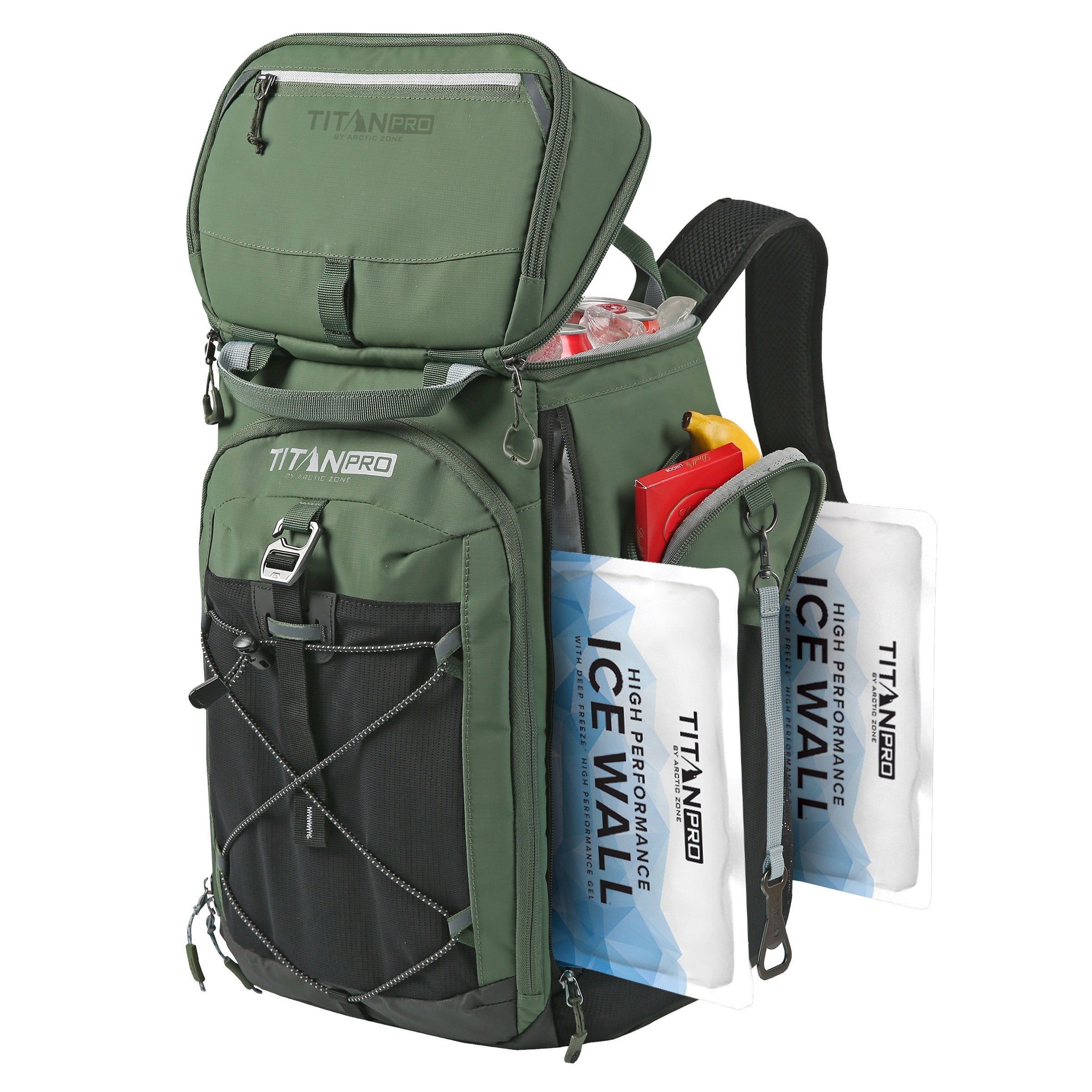 Titan PRO 26-Can Backpack Cooler with Ice Walls