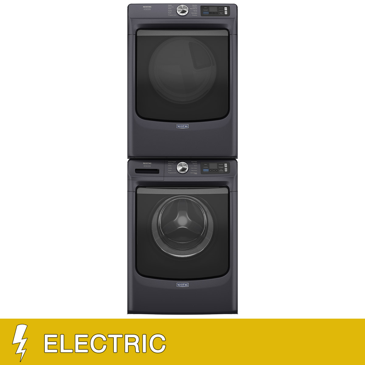 Maytag Smart Pet Pro 5.0 cu. ft. Front Load Washer and 7.4 cu. ft. ELECTRIC Dryer with Stacking Kit