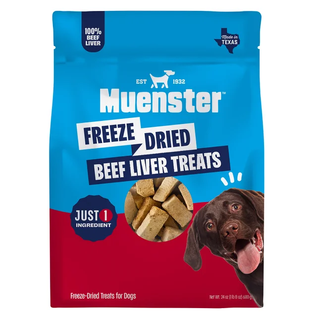 MUENSTER BEEF LIVER FRZ DRIED PET TREAT 24 OZ