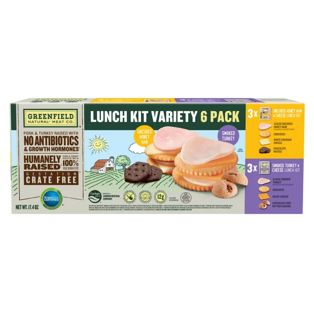 GREENFIELD HAM & TURKEY LUNCH KIT 6/2.9 OUNCE KITS