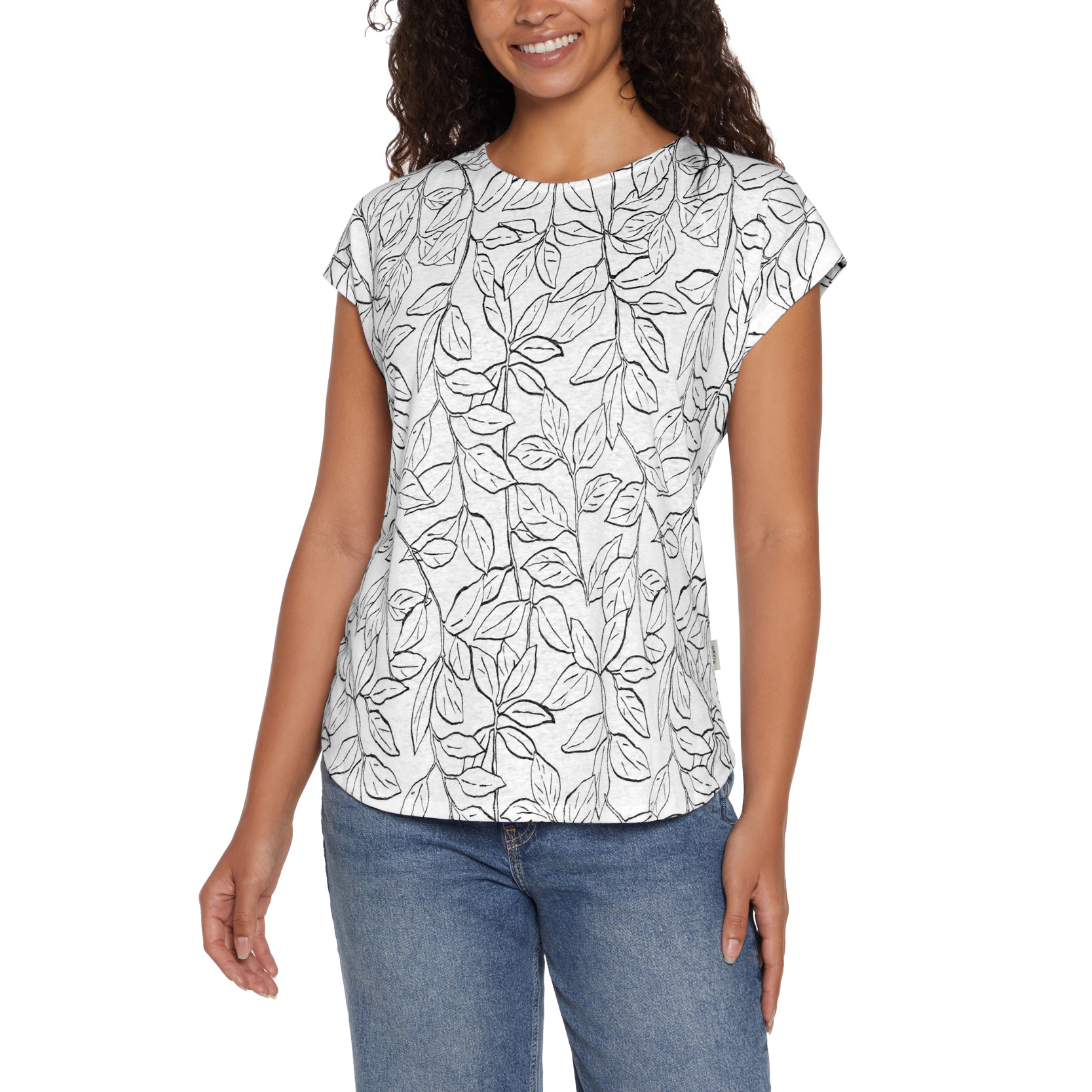 Orvis Women's Linen Blend Short Sleeve Top Costco