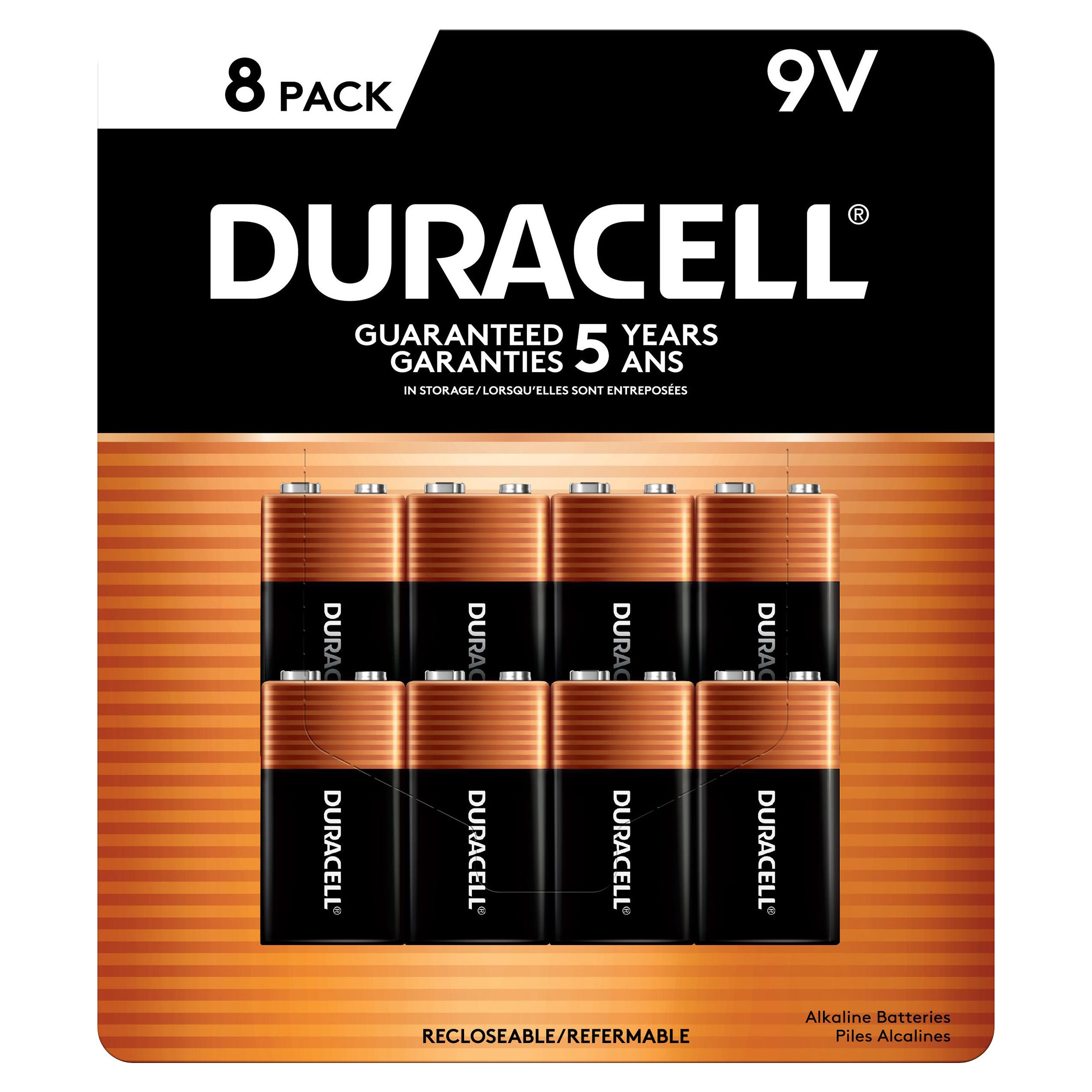 Duracell 9V Alkaline Batteries, 8-count | Costco