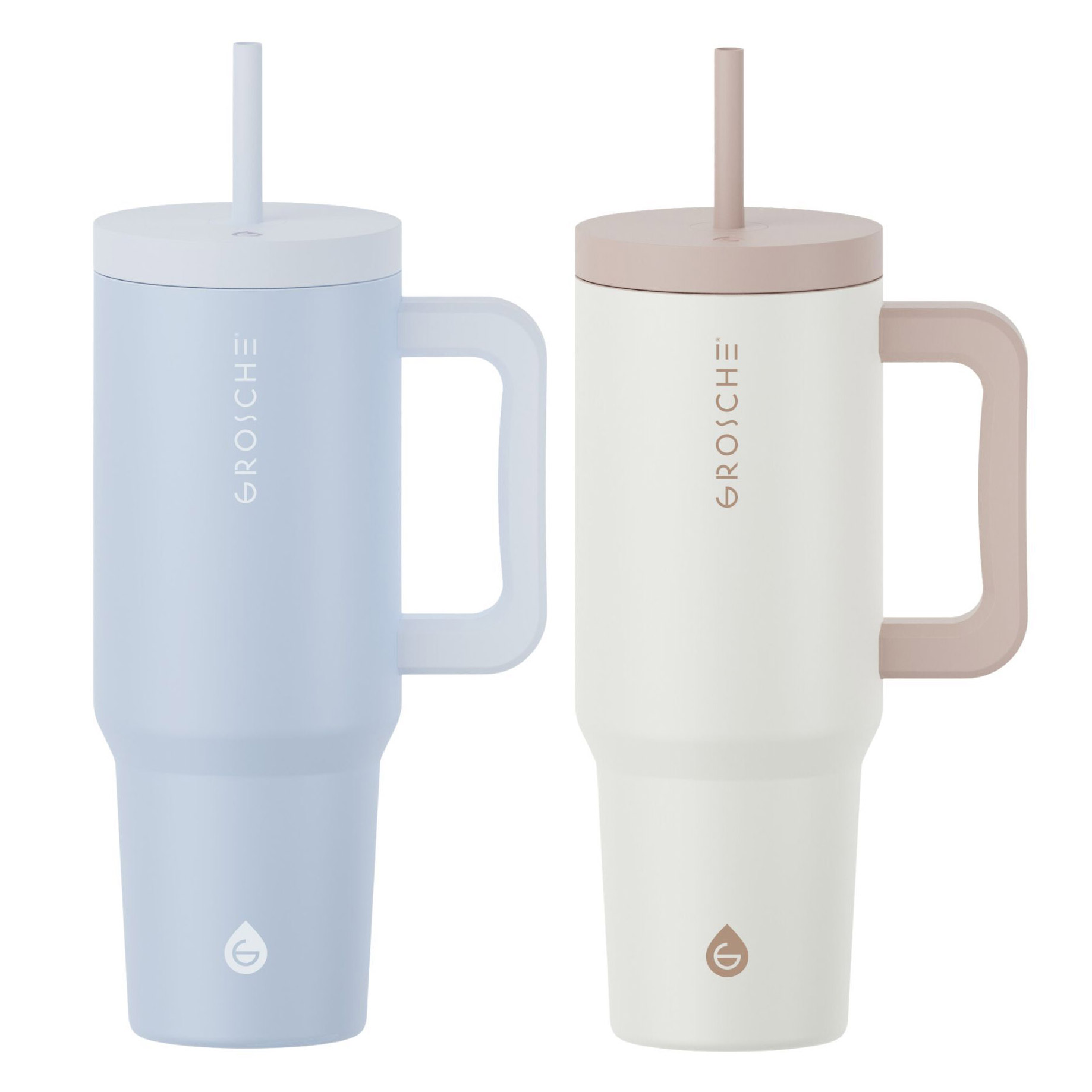 Grosche Aspen 1.2 L (40 oz) Stainless Steel Tumblers, 2-pack