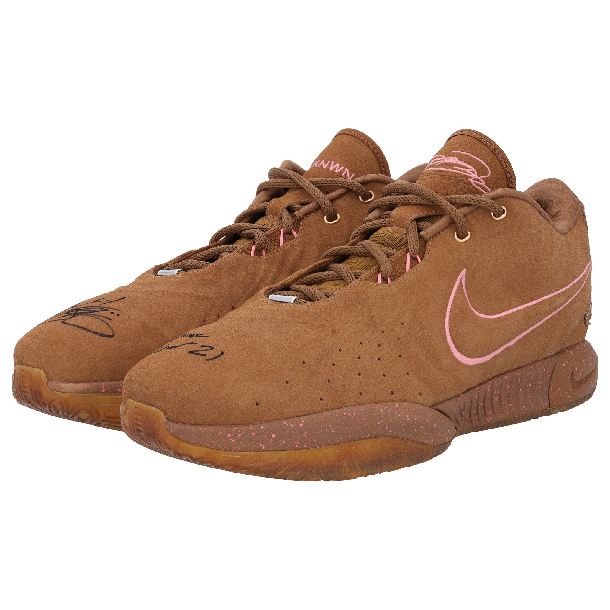 LeBron James Autographed Los Angeles Lakers Game-Used Brown Nike