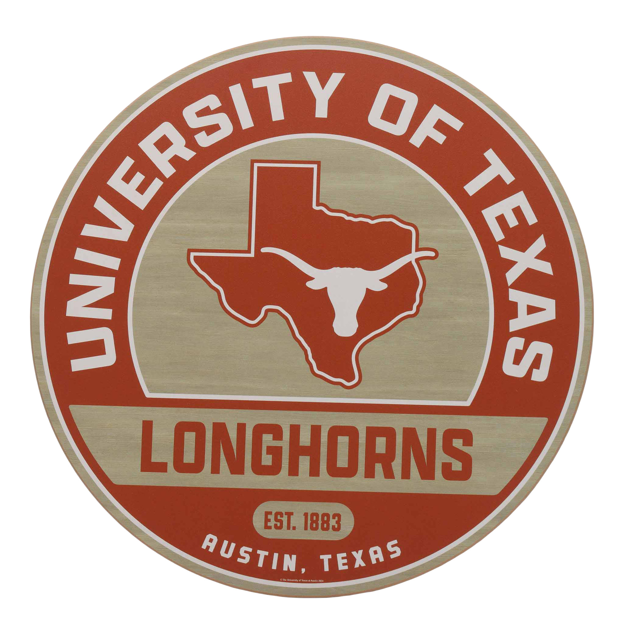 NCAA Wood Round Wall Sign