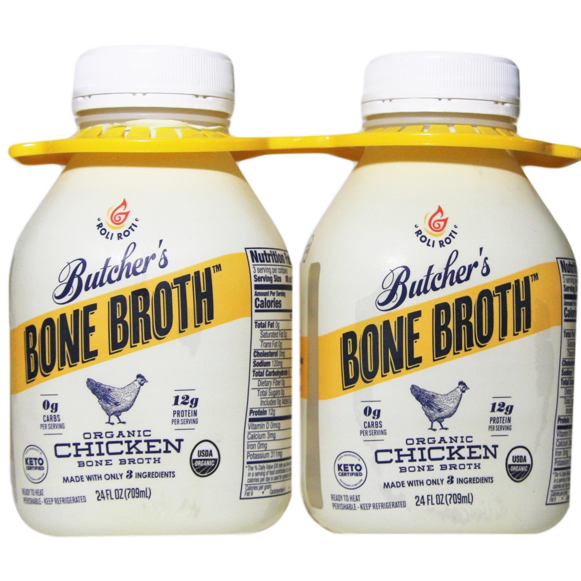 Roli Roti Butcher's Organic Chicken Bone Broth, 24 oz, 2 ct
