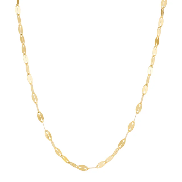 14kt Yellow Gold Mirror Necklace
