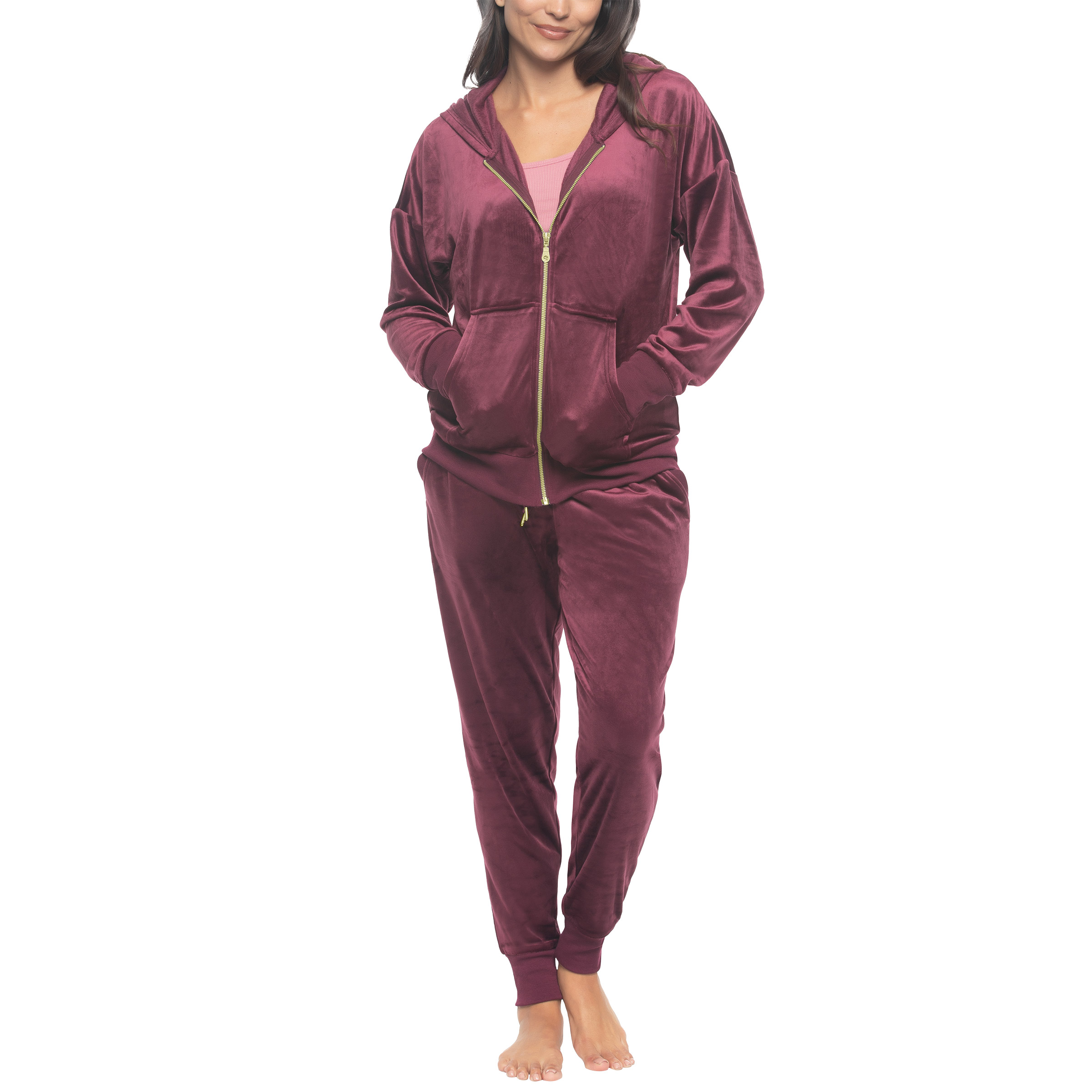 Black Bow Women's Velour Lounge Set, 2-piece
