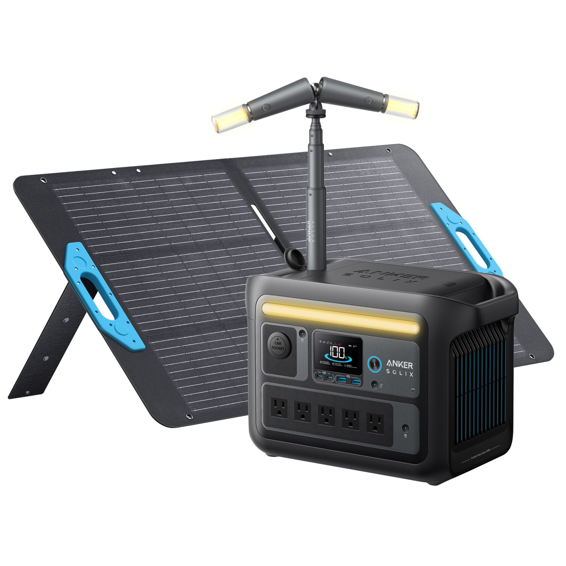 Anker SOLIX C800X Solar Generator with 100W Solar Panel | Costco