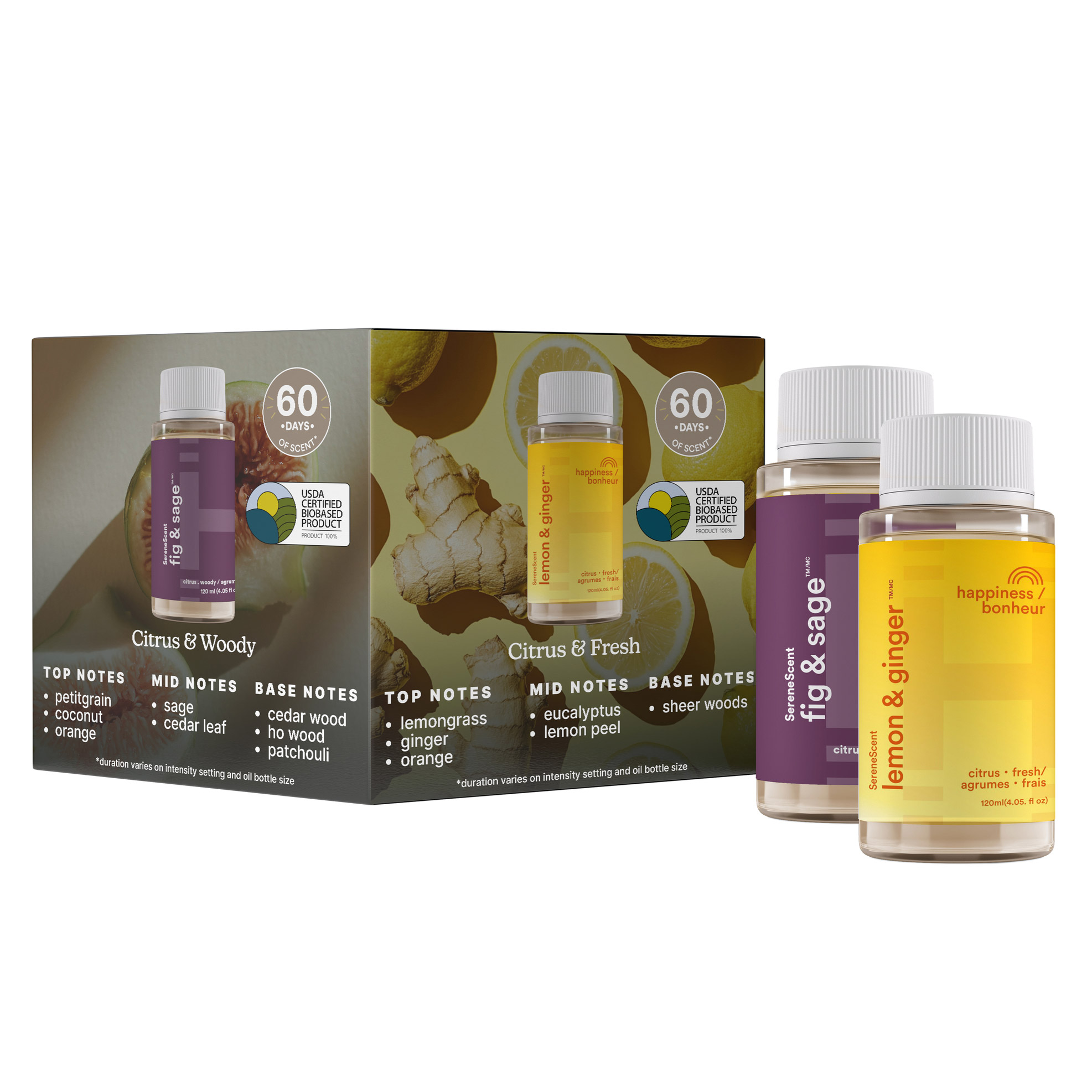 Homedics SereneScent Diffuser Oil Value Bundle  2-pack