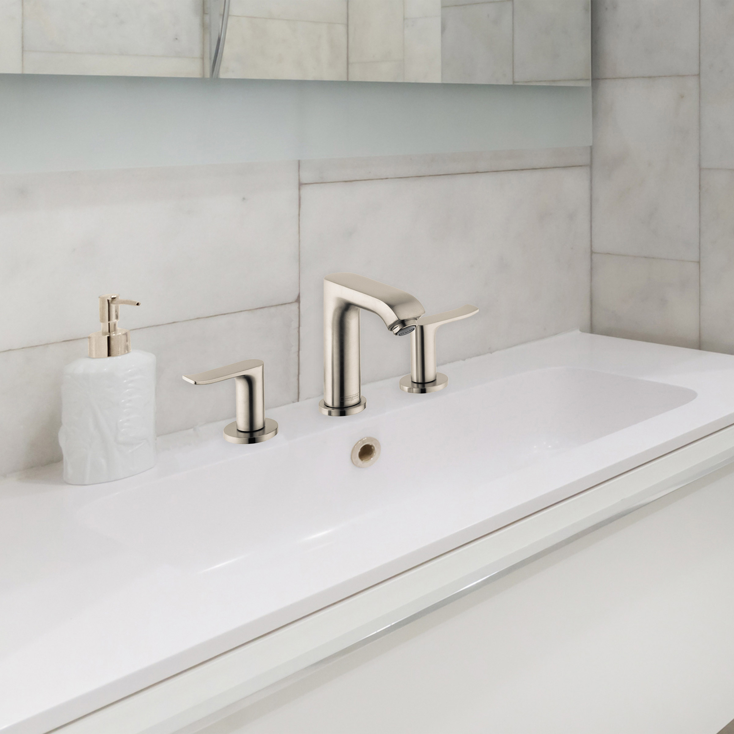 Hansgrohe Metris Widespread Faucet with Pop-up Drain, 2-pack