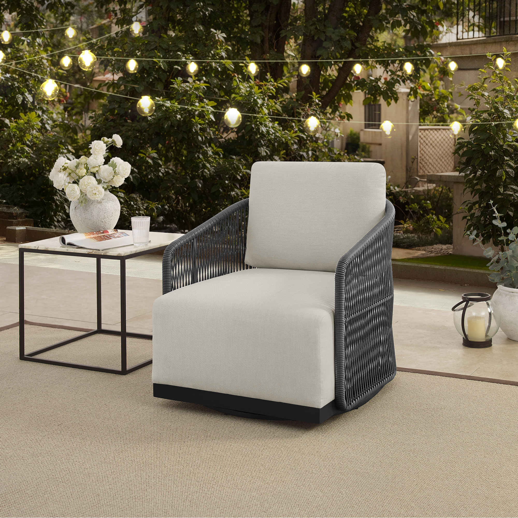 Henredon Annalise Outdoor Patio Swivel Lounge Chair | Costco