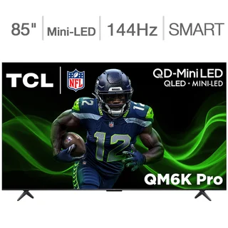 TCL 85" Class - QM6K Pro Series - 4K UHD QD-Mini LED Smart TV - Allstate 3-Year Protection Plan Bundle Included for 5 Years of Total Coverage*