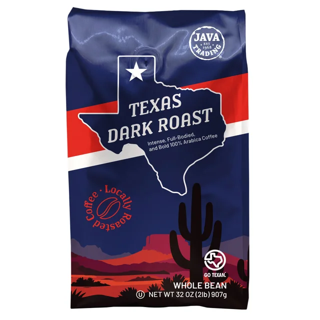JAVA TRADING TEXAS WHOLE BEAN DARK ROAST 2 LB