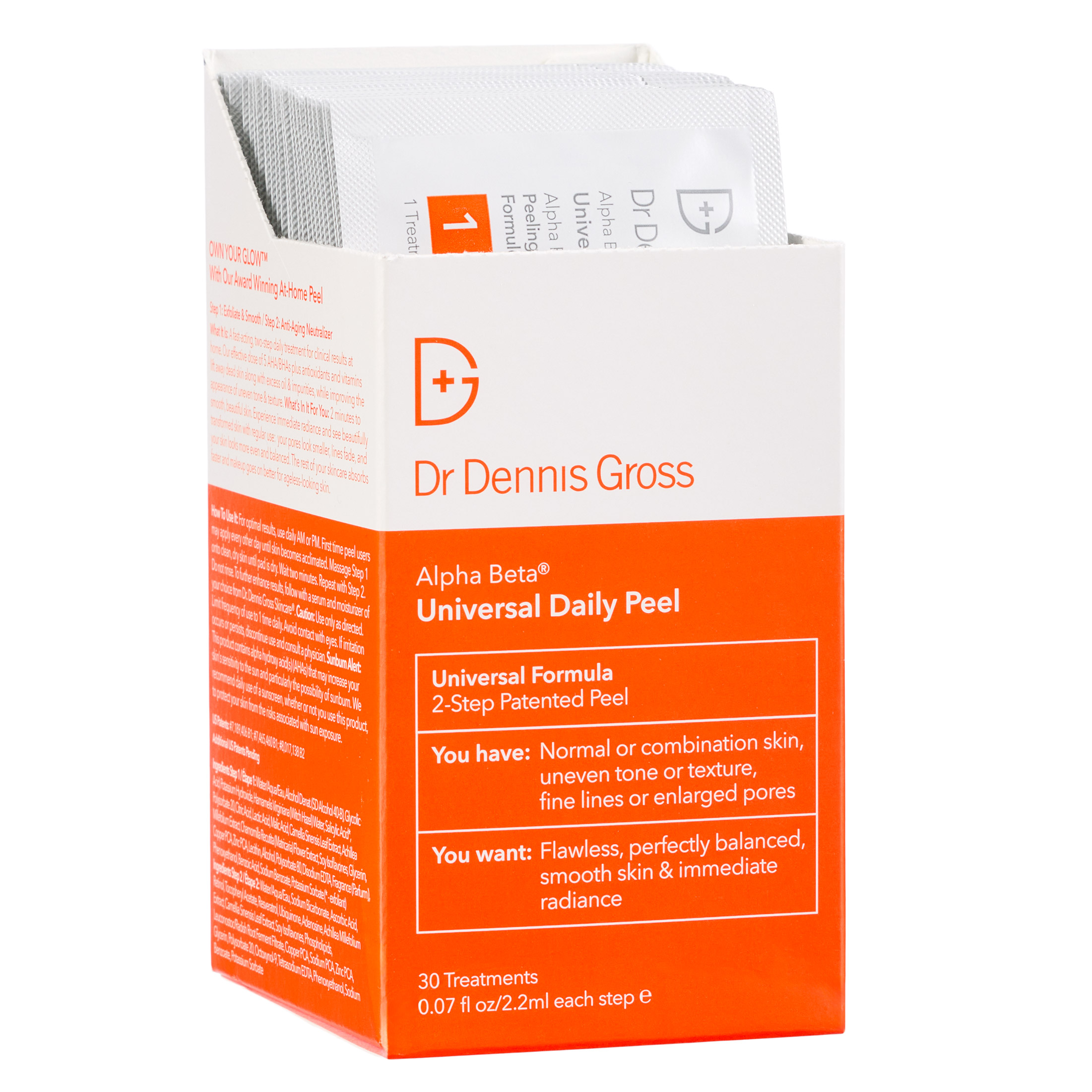 Dr Dennis Grossドクターデニスグロス デイリーピール 30枚セット Dr. Dennis Gross Alpha Beta Daily Peel, 30-pack | Costco