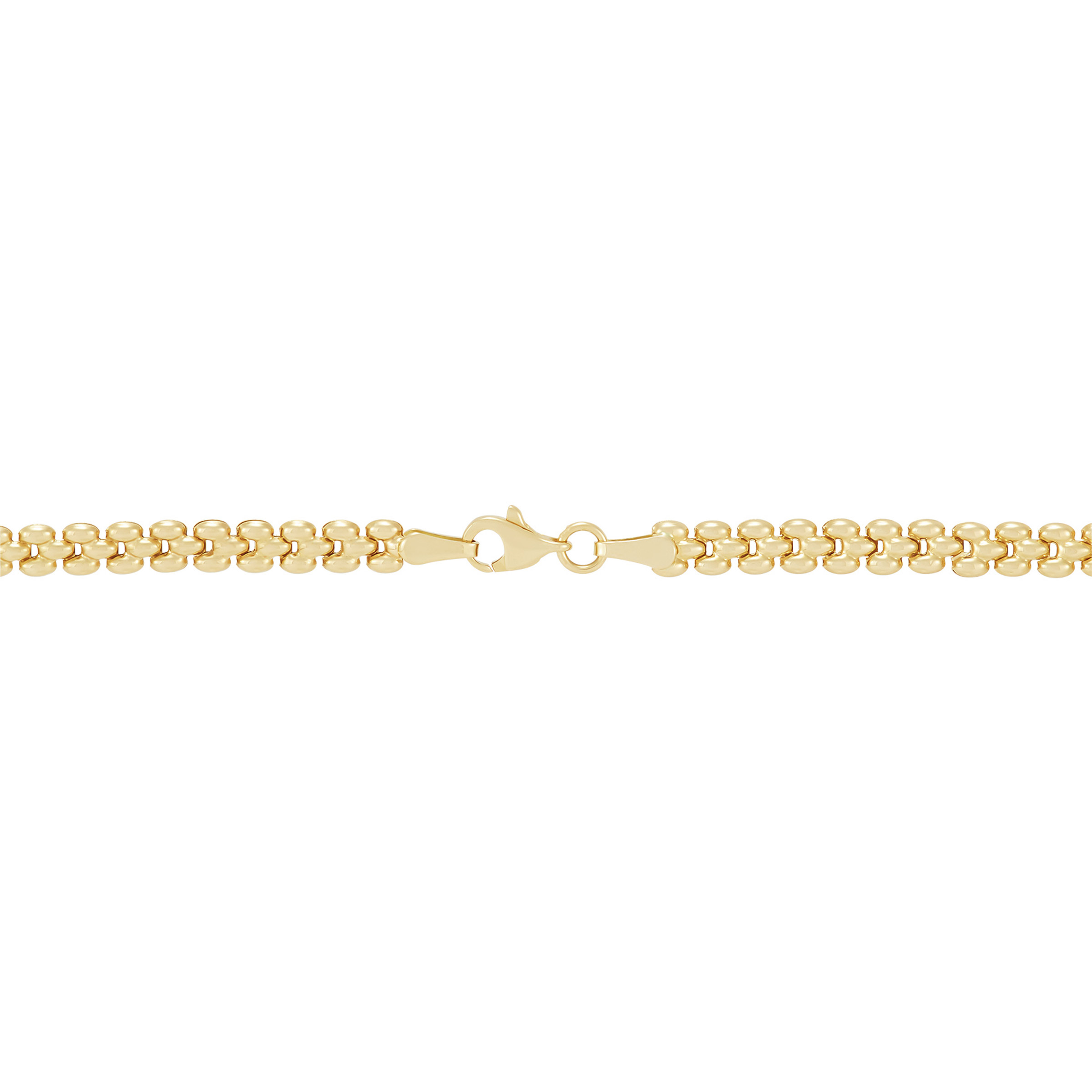 Alternating Panther and Oval Link Necklace in Yellow Gold | Costco