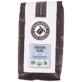 Charleston Coffee Roasters Organic Signature Blend Coffee, Bold Roast, Whole Bean, 2 lbs