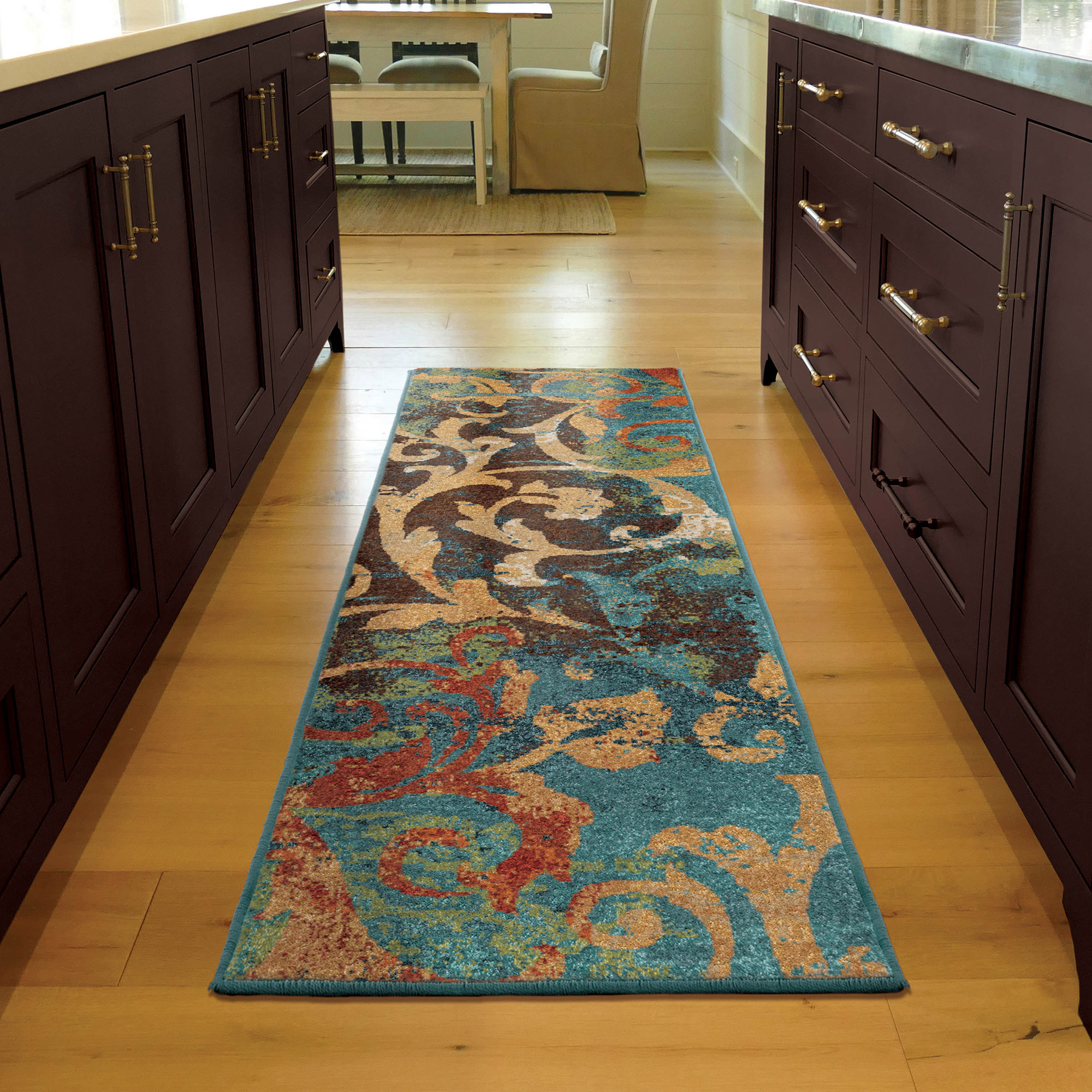 Orian Rugs – Tapis d’intérieur de passage Watercolour Scroll multicolore