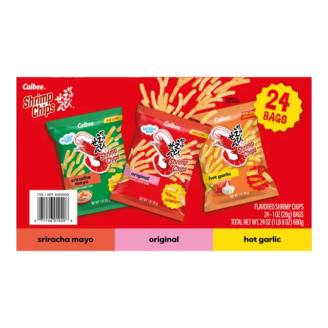 CALBEE SHRIMP CHIP VARIETY 24 PACK 1 OUNCES EA