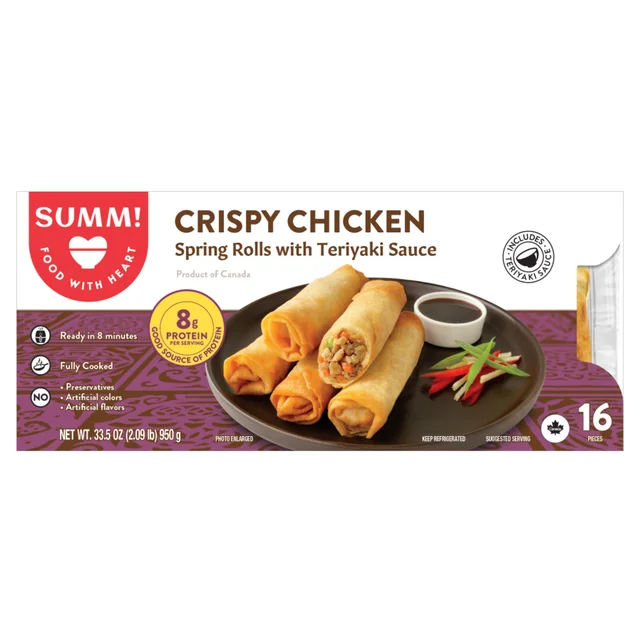 FINE CHOICE FOODS TERI CHK SPRING ROLLS 16CT
