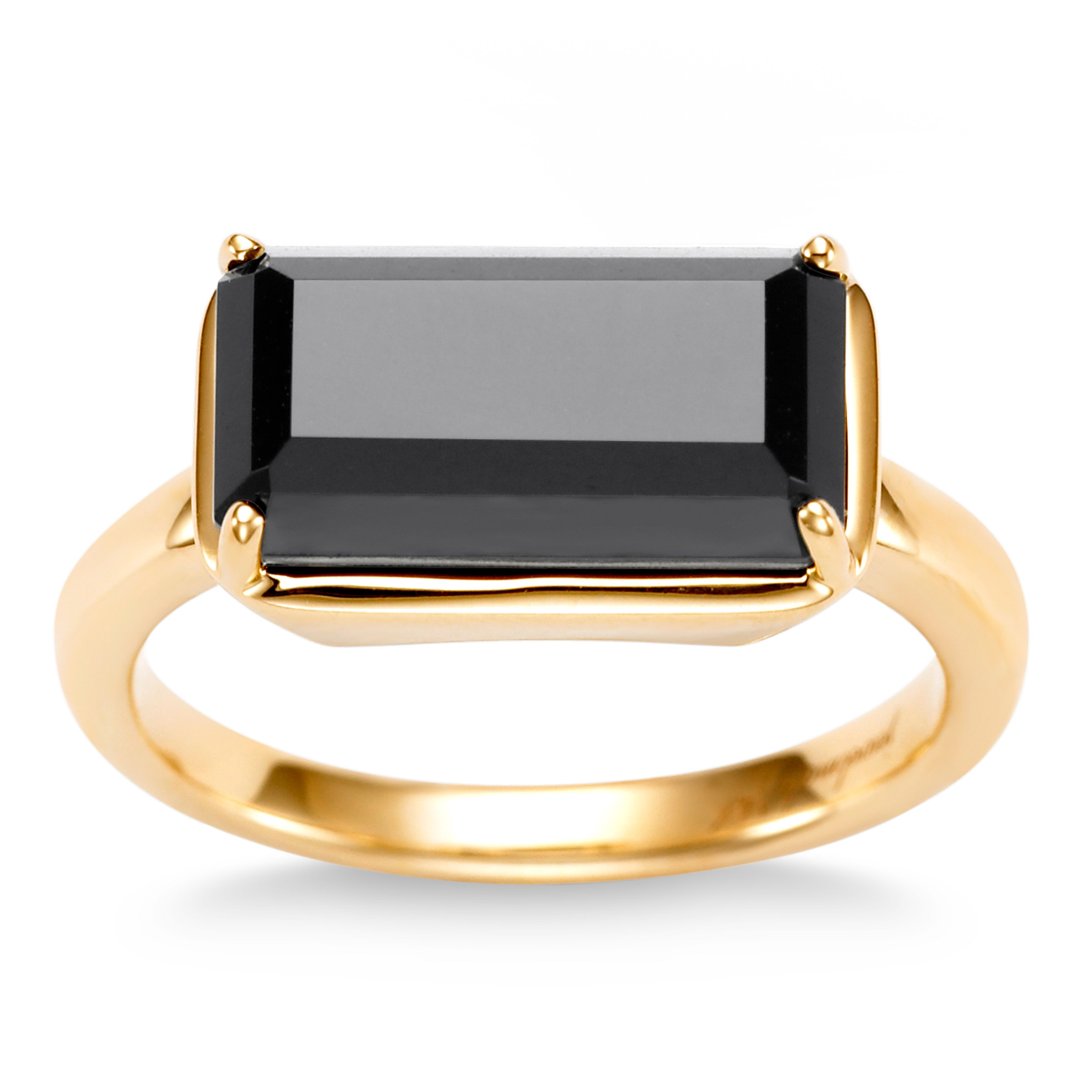 Emerald Cut Black Onyx Ring