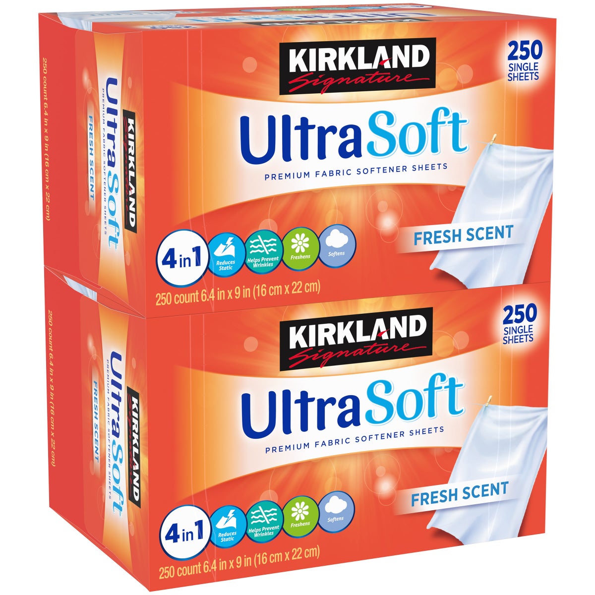 Kirkland Signature Fabric Softener Sheets, 250-count, 2-pack Kirkland Signature Fabric Softener Sheets, 250-count, 2-pack