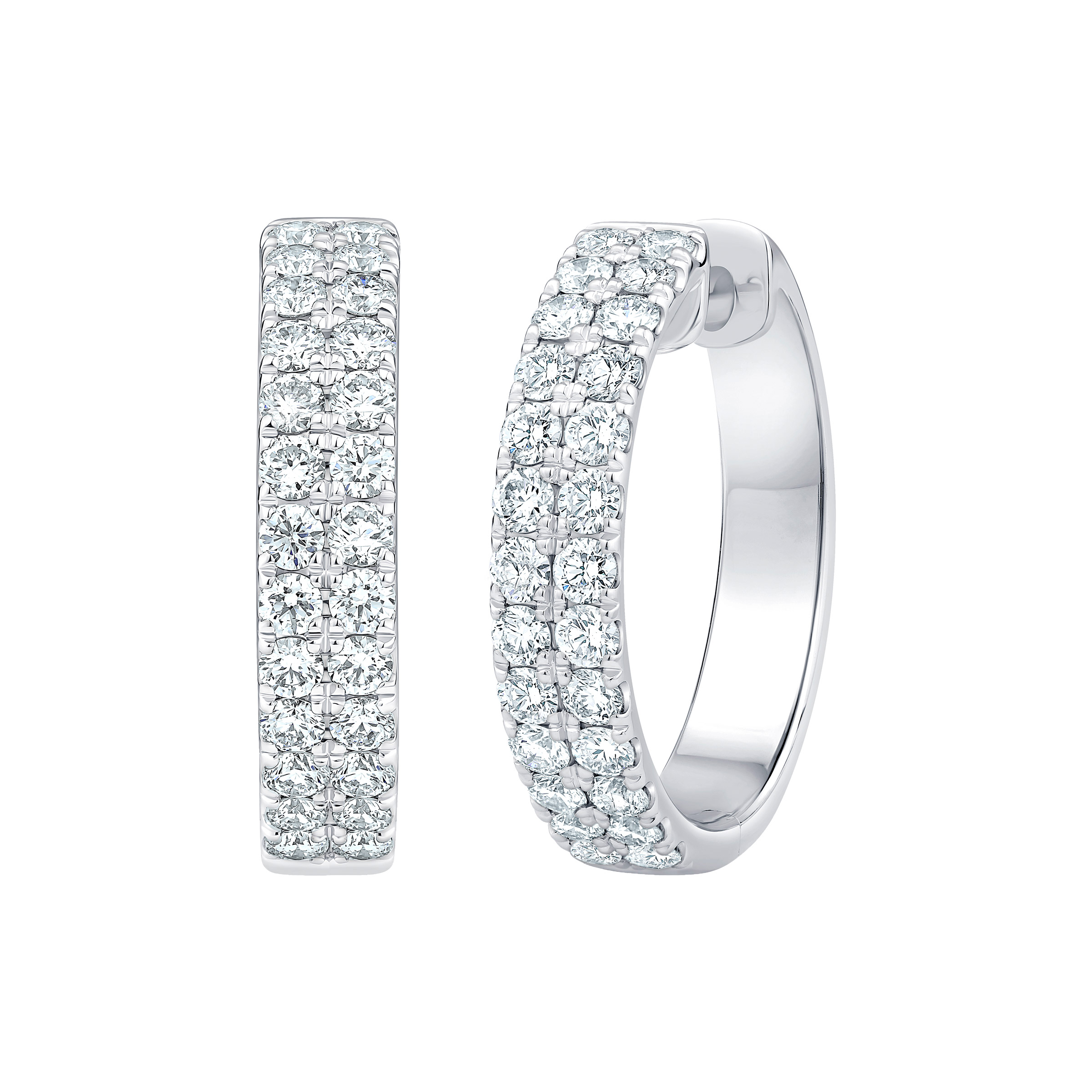 Round Brilliant Diamond Hoop Earrings (1.00 ctw)