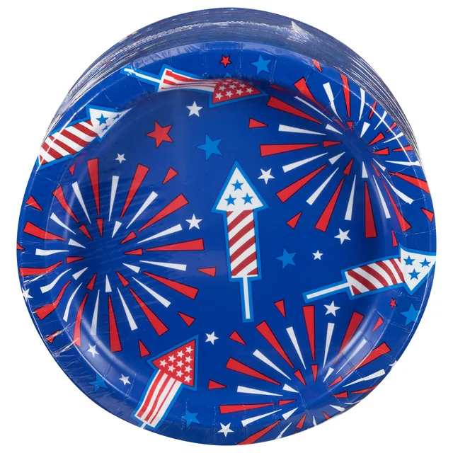 PIZAZZ 10" PATRIOTIC PLATE 100 CT