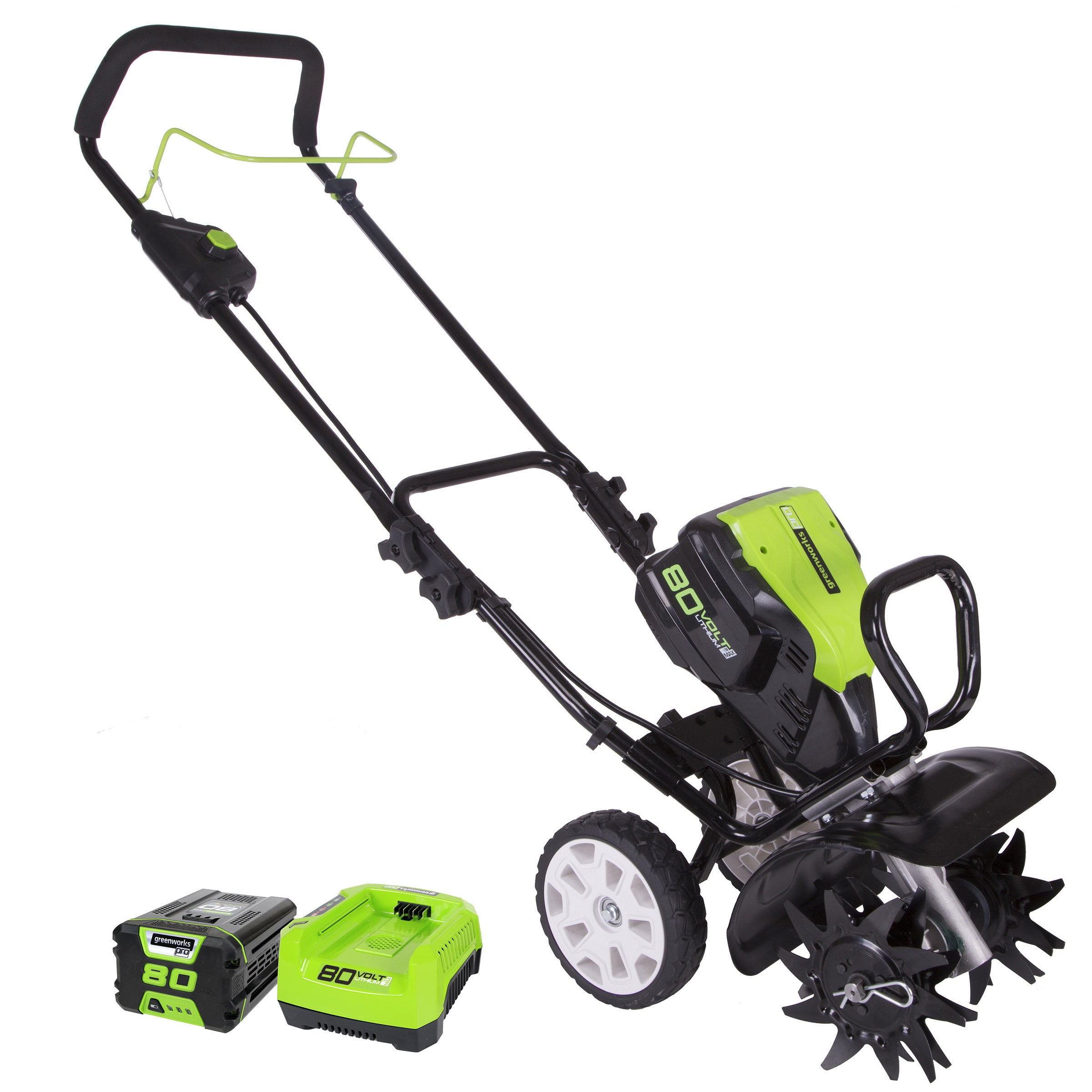 Greenworks 80V 10” Cultivator & 2AH 80V Battery With Rapid Charger
