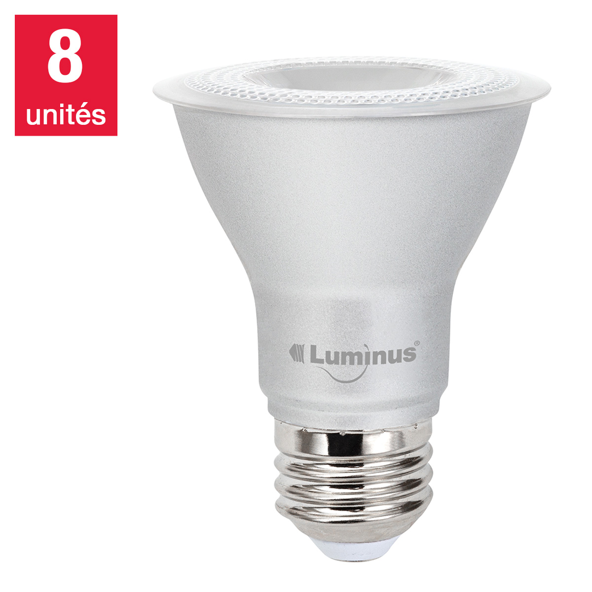 Luminus - Elite ampoules DEL à intensité réglable PAR20 de 6.5W et de 500 lumens, ensemble de 8