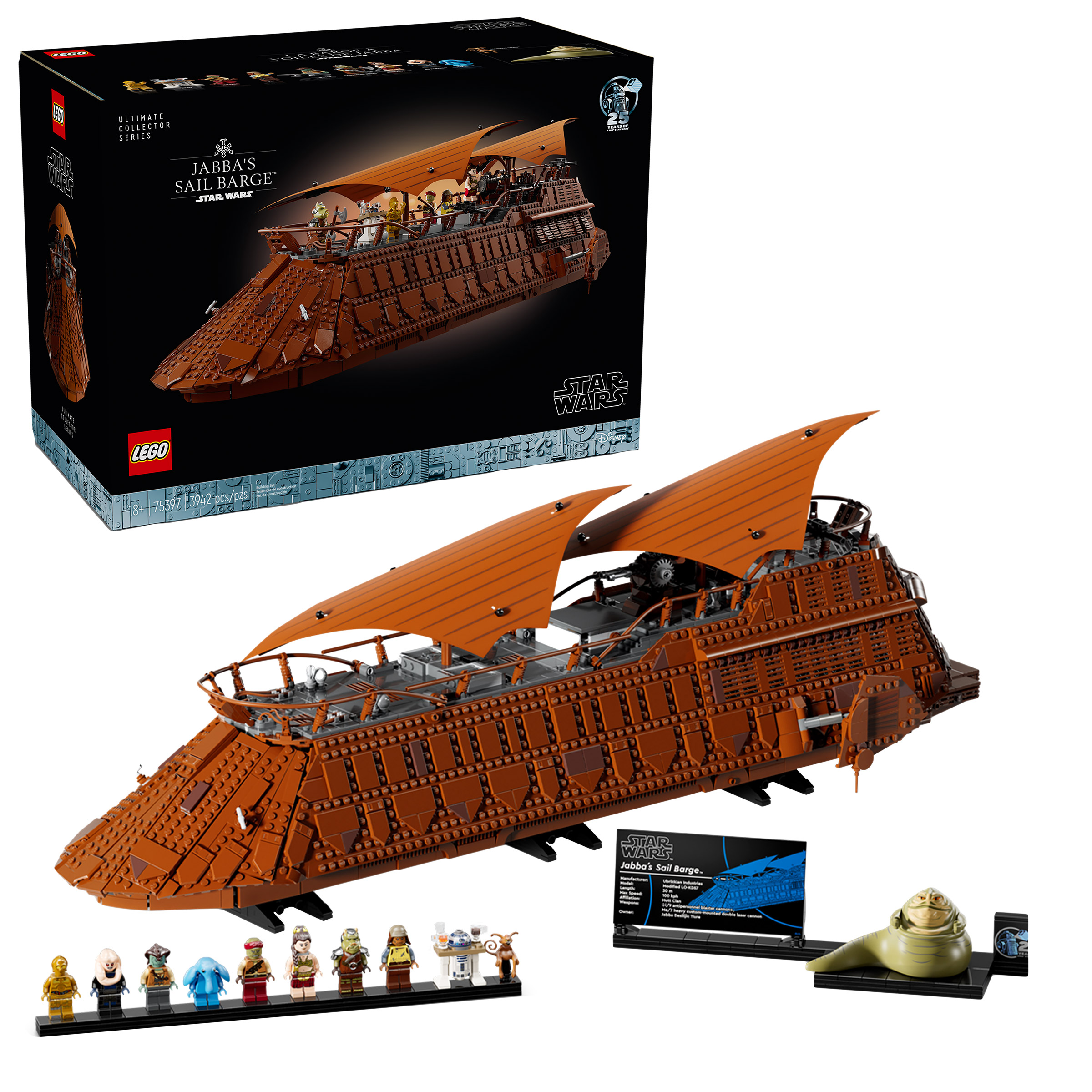 LEGO Star Wars: Return of the Jedi Jabba's Sail Barge Building Set 75397 with Bonus LEGO Star Wars C-3PO Buildable Droid Figure 75398
