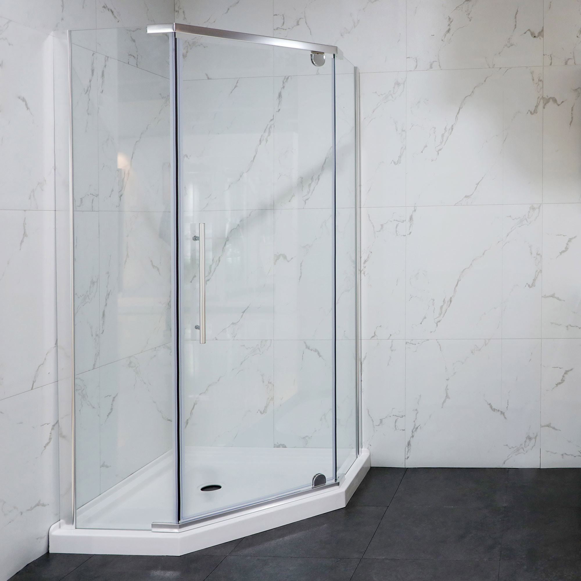 Jade Riley Neo-Angle Corner Shower Enclosure with Base
