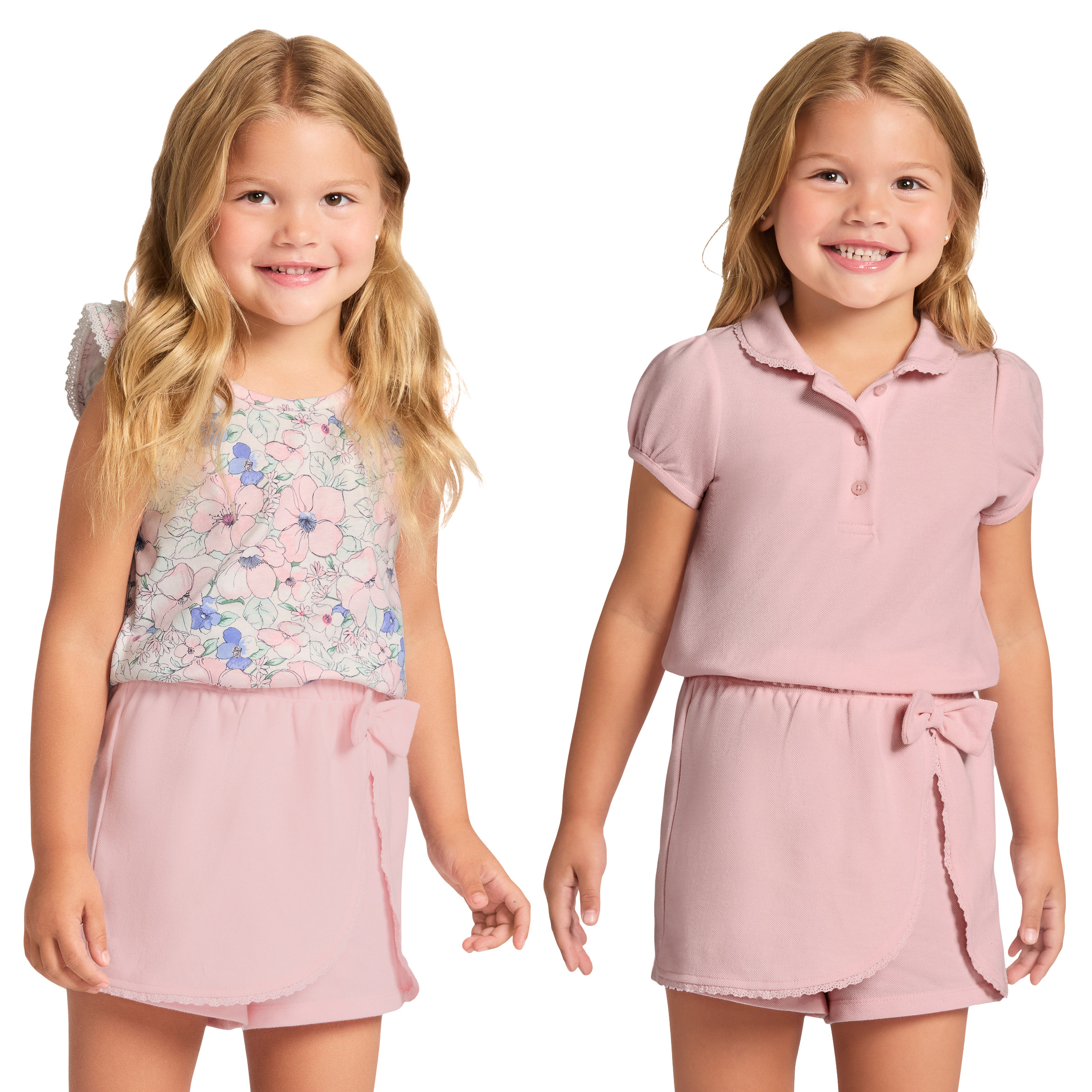 Janie & Jack Kids' 3-piece Pink Floral Skort Set | Costco