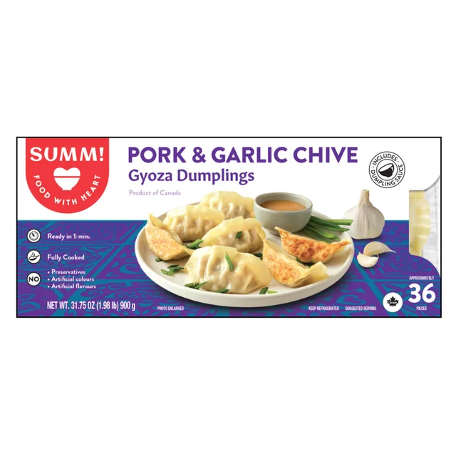 SUMM! PORK & GARLIC CHIVE GYOZA DUMPLINGS 31.75 OZ