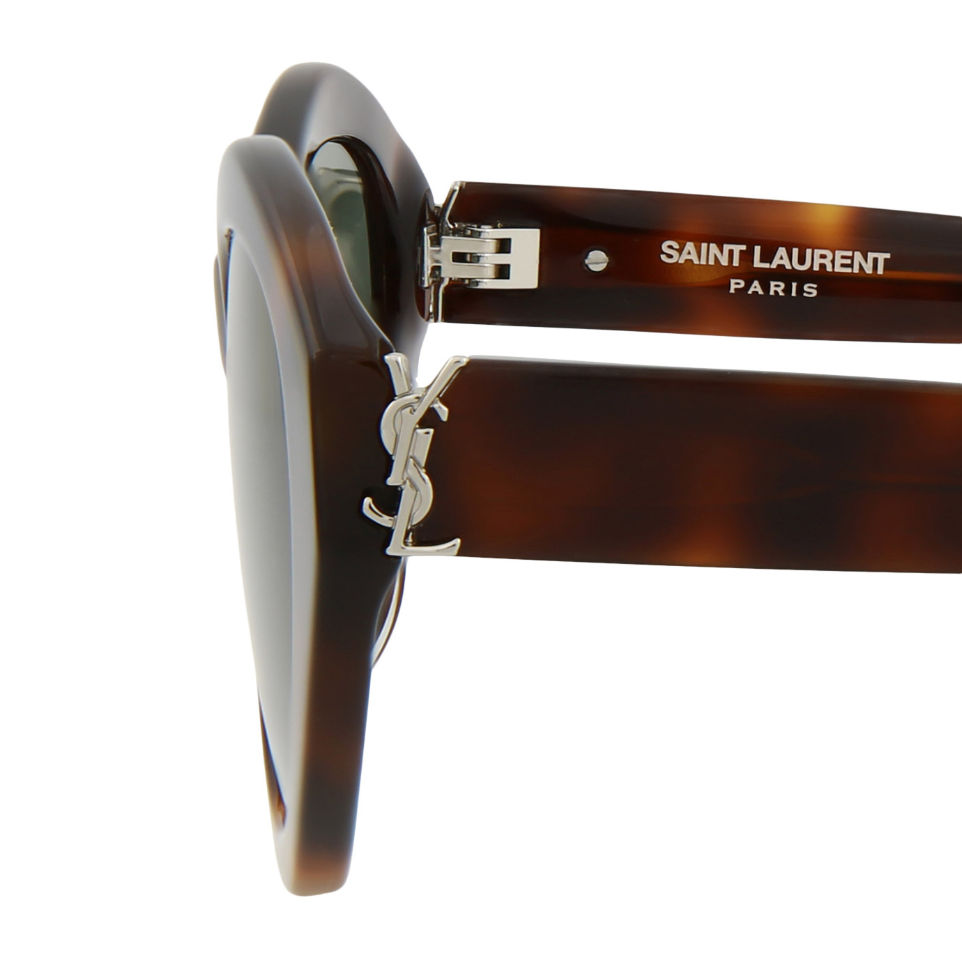 Saint Laurent SLM60 Havana Green Sunglasses | Costco